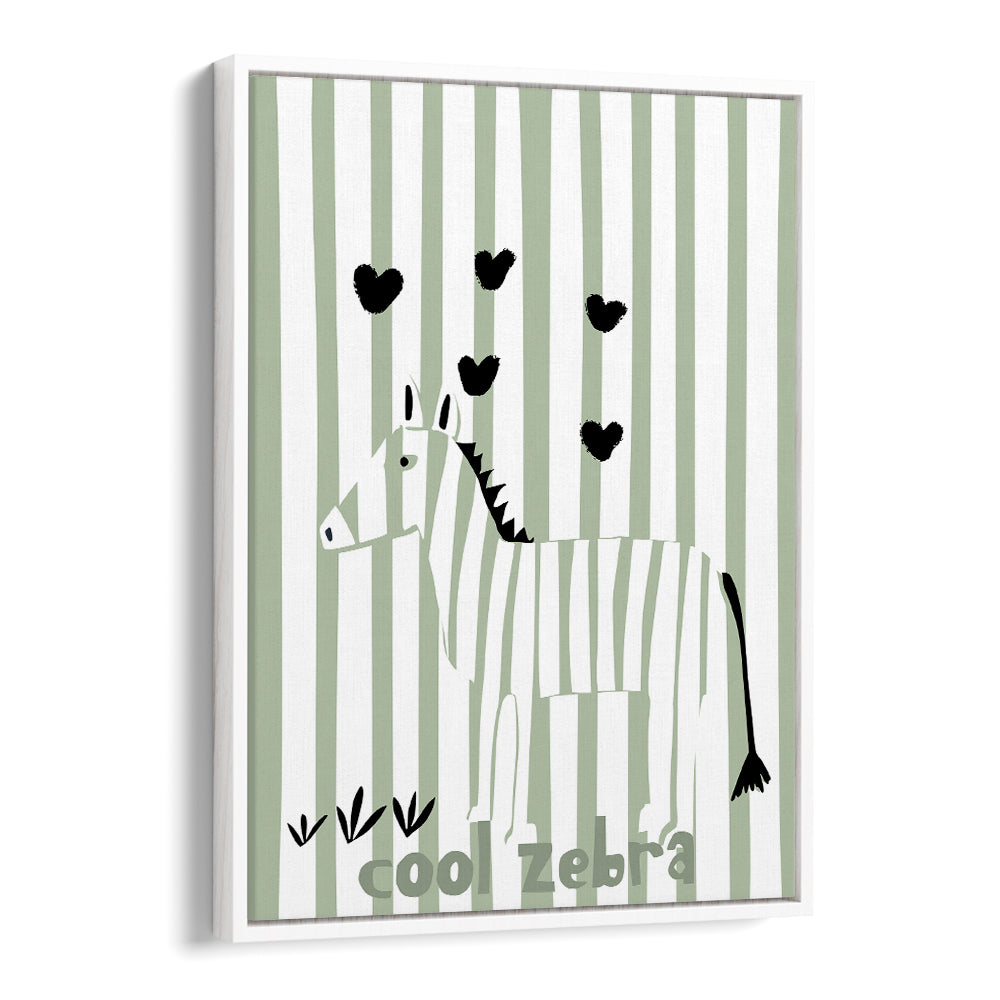 COOL ZEBRA WITH HEARTS