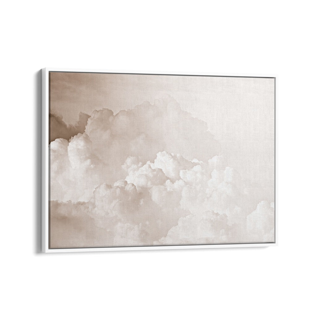 Captivating COTTON CANDY CLOUDS BEIGE, ABSTRACT PAINTINGS, featuring soft brush strokes for a dreamy touch.
