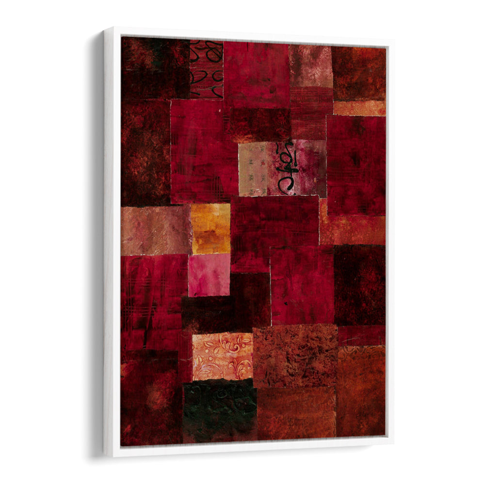 CRIMSON PATCHWORK ABSTRACT