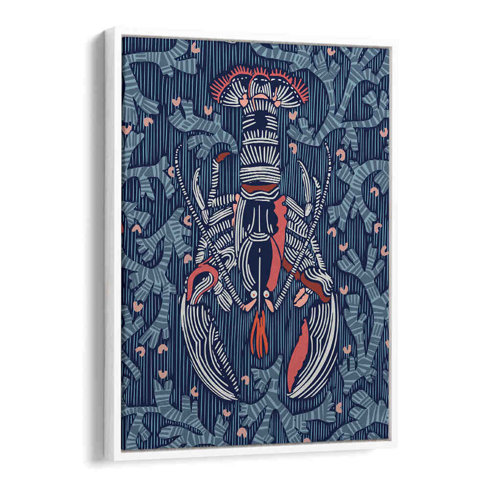 Vibrant CRUSTACEAN CORE NAVY Beach Paintings showcase coastal tranquility and ocean beauty for your home decor.