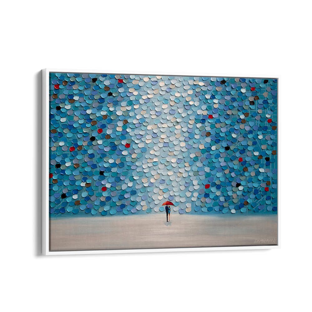 EAST SIDE STORY ON A RAINY DAY , MODERN IMPRESSIONISM PAINTINGS