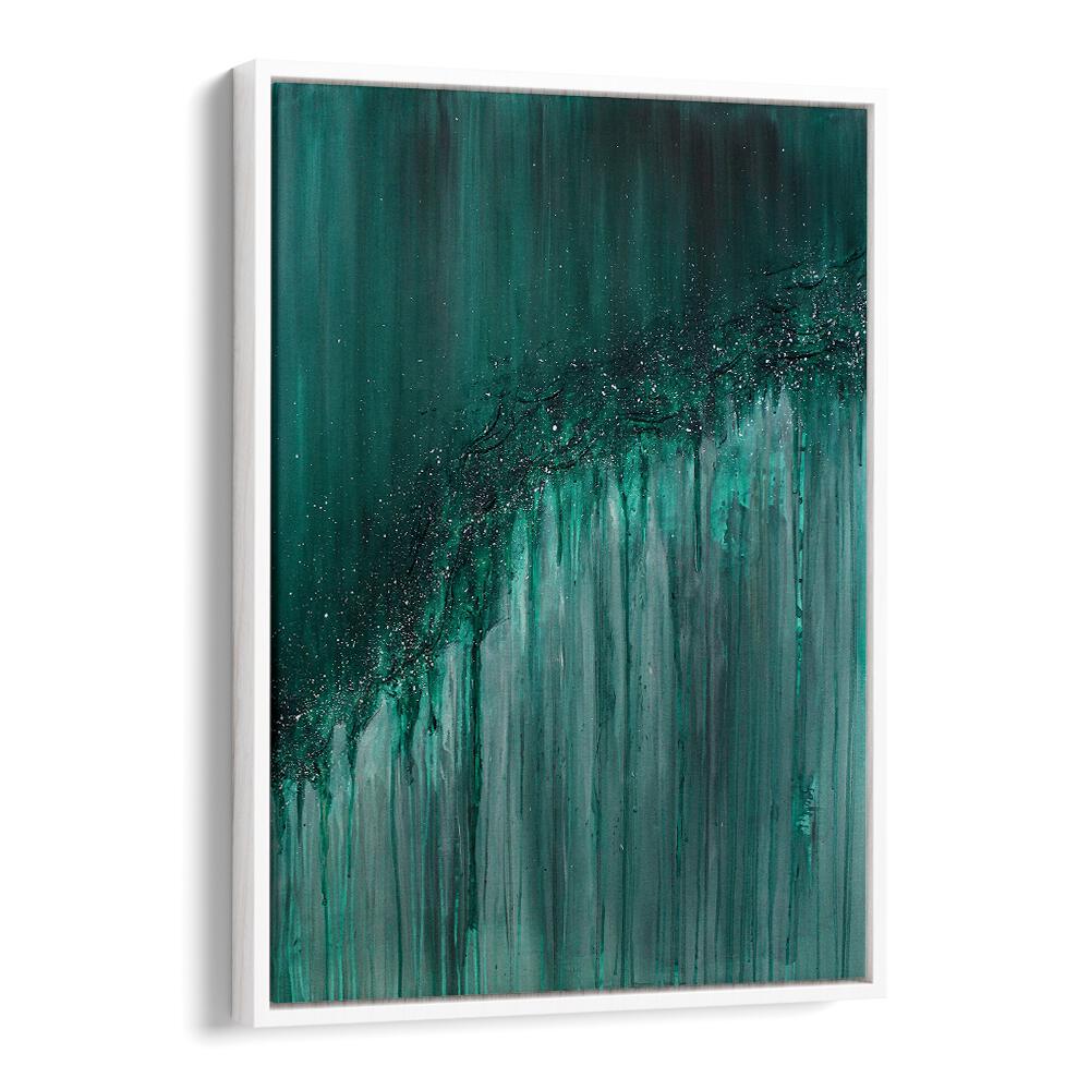 Captivating green tones in SERENITY MEETS CHAOS, ABSTRACT PAINTINGS evoke harmony and emotion in any space.