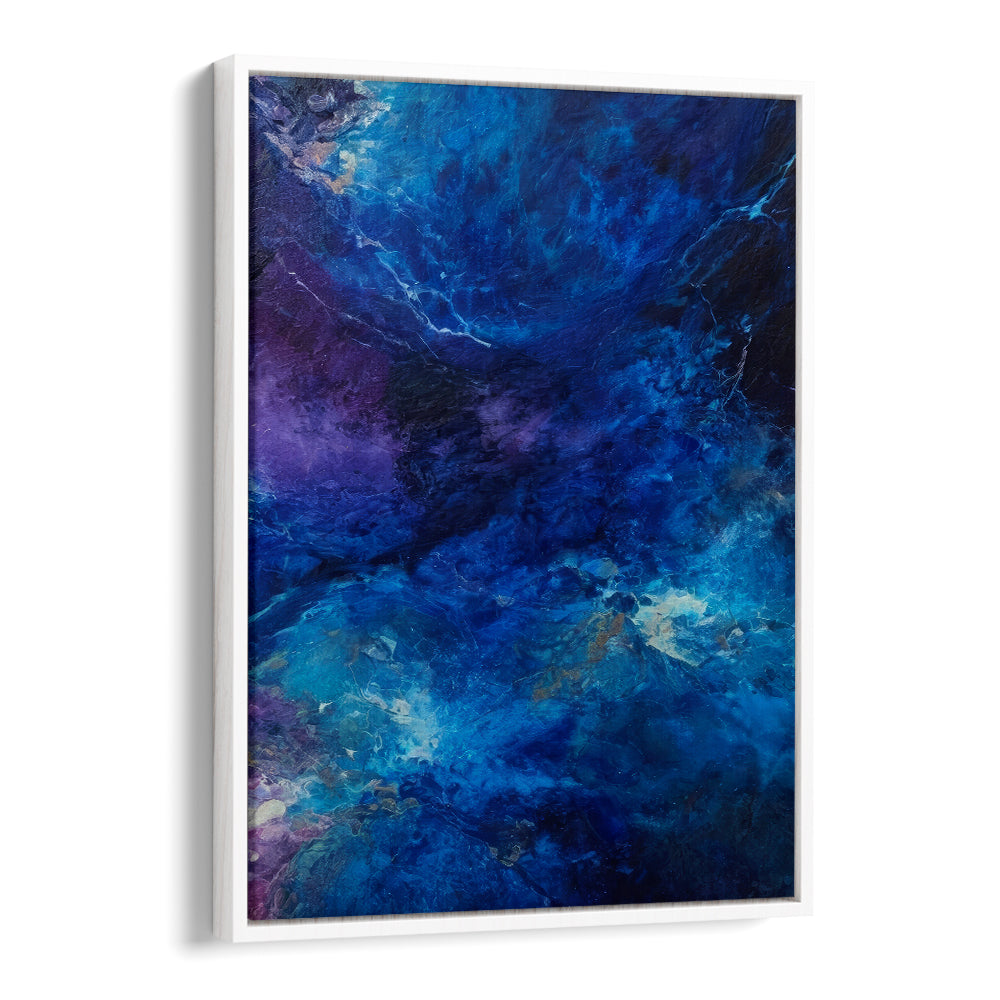 Captivating ETERNAL COSMOS, ABSTRACT PAINTINGS artwork in vibrant blue tones, perfect for any home or office decor.