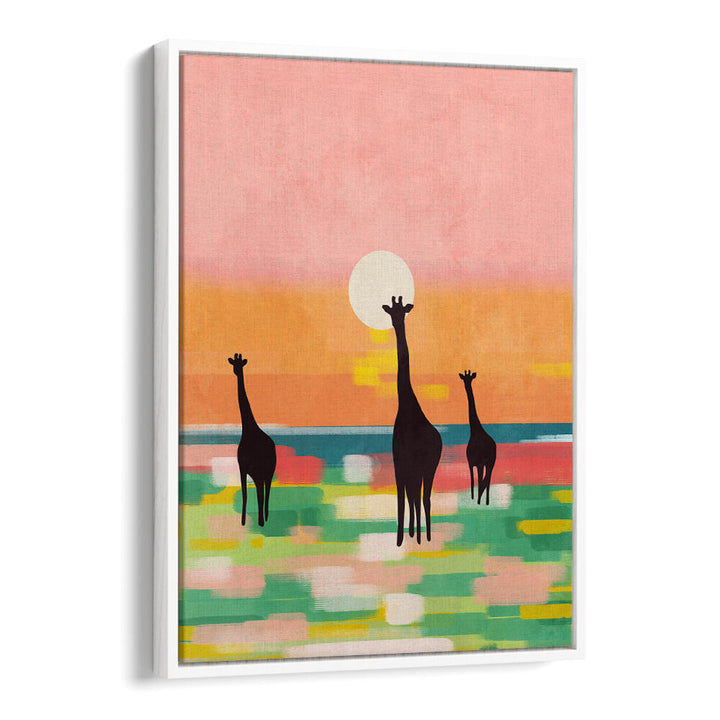 EVENING STROLL IN THE SAVANNAH , KIDS ROOM PAINTINGS