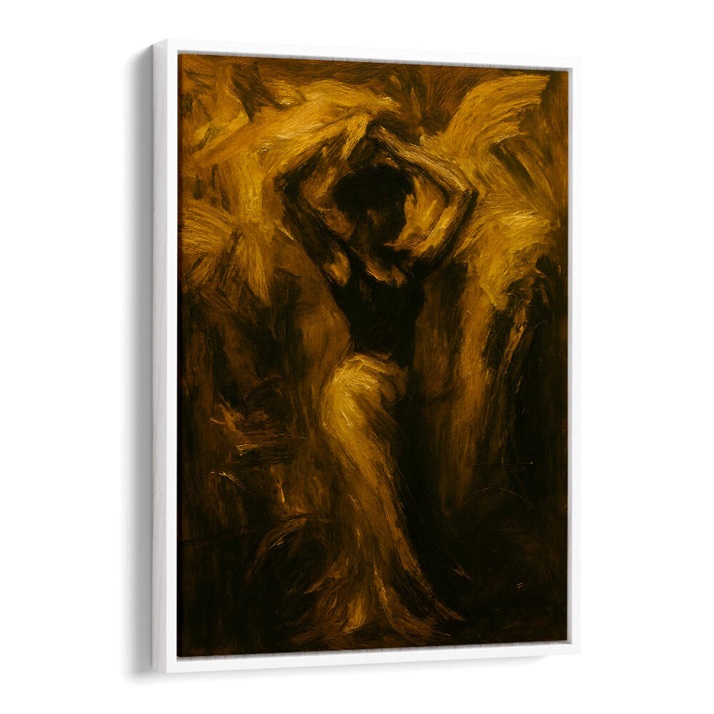 FIGURE IN THE INFERNO , EXPRESSIONISM PAINTINGS