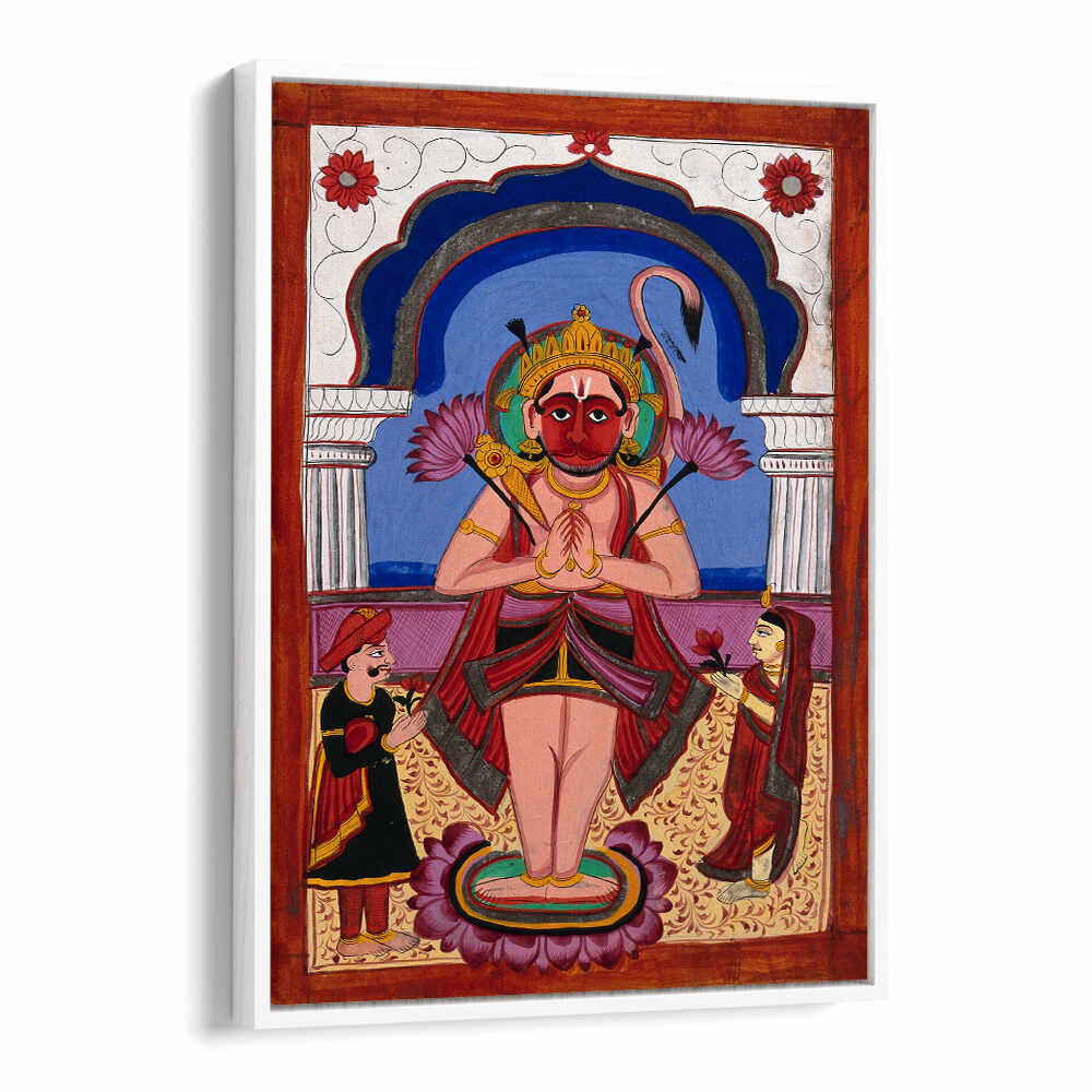 HANUMAN WITH TWO WORSHIPPERS