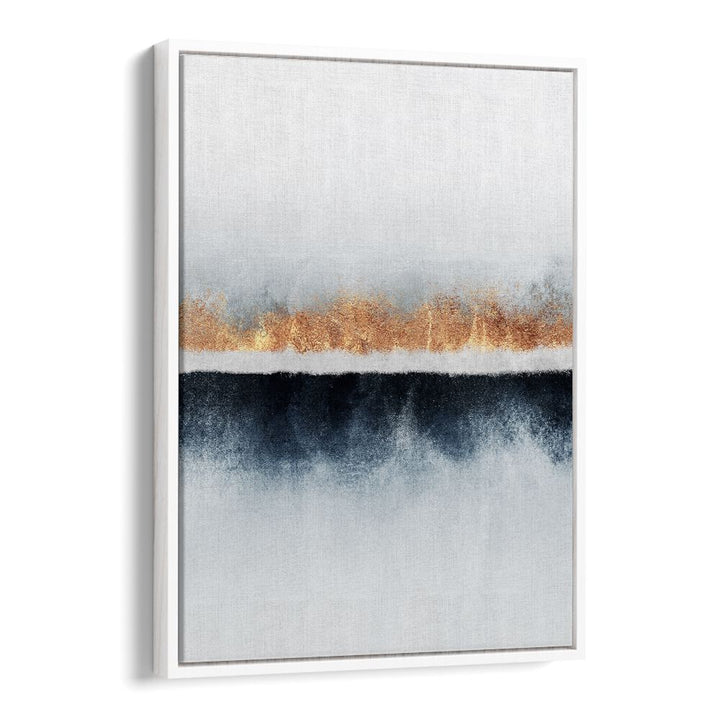 Elevate your space with HORIZON, ABSTRACT PAINTINGS featuring vibrant gold and dark hues in a modern design.