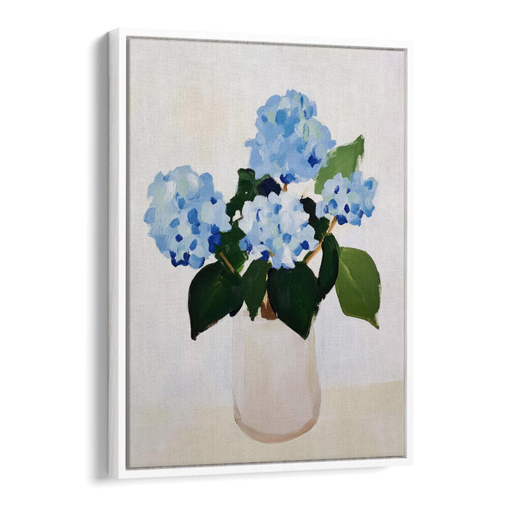 HYDRANGEAS IN VASE , FLORAL FLOWER PAINTINGS
