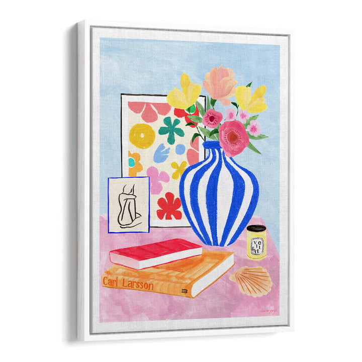 INTERIOR II , FLORAL FLOWER PAINTINGS