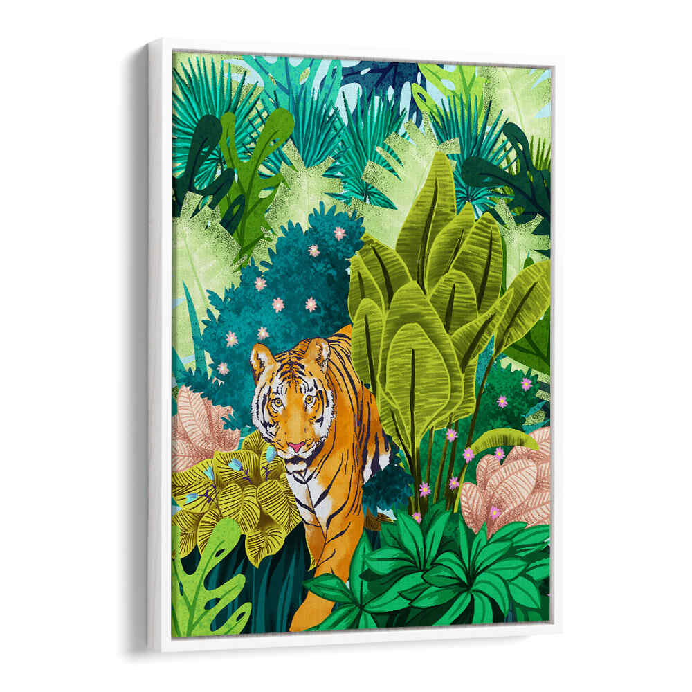 JUNGLE TIGER ART PRINT , ANIMAL PAINTINGS