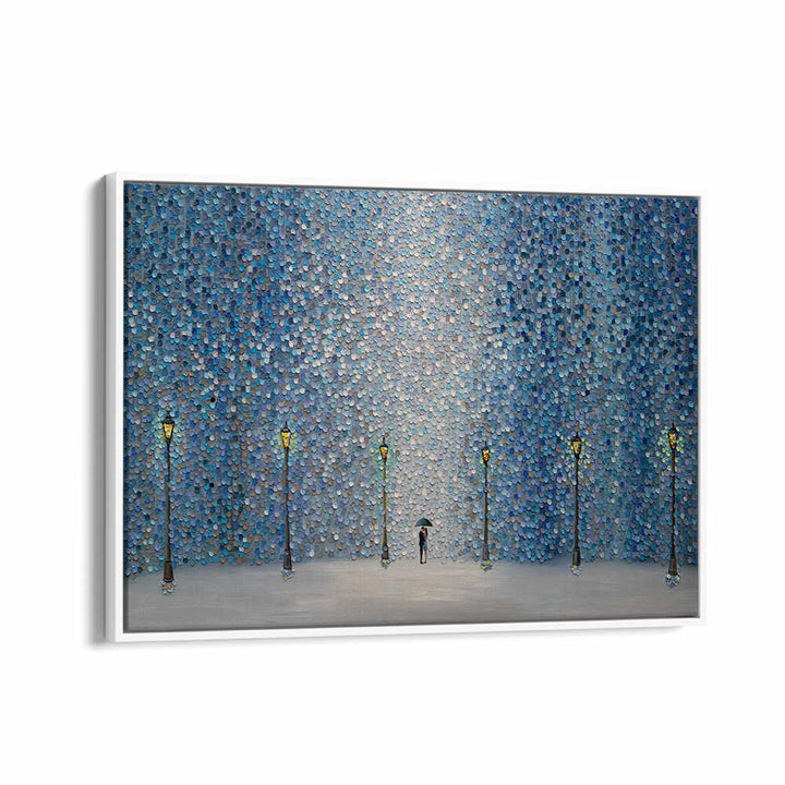 KISS UNDER THE RAIN , MODERN IMPRESSIONISM PAINTINGS