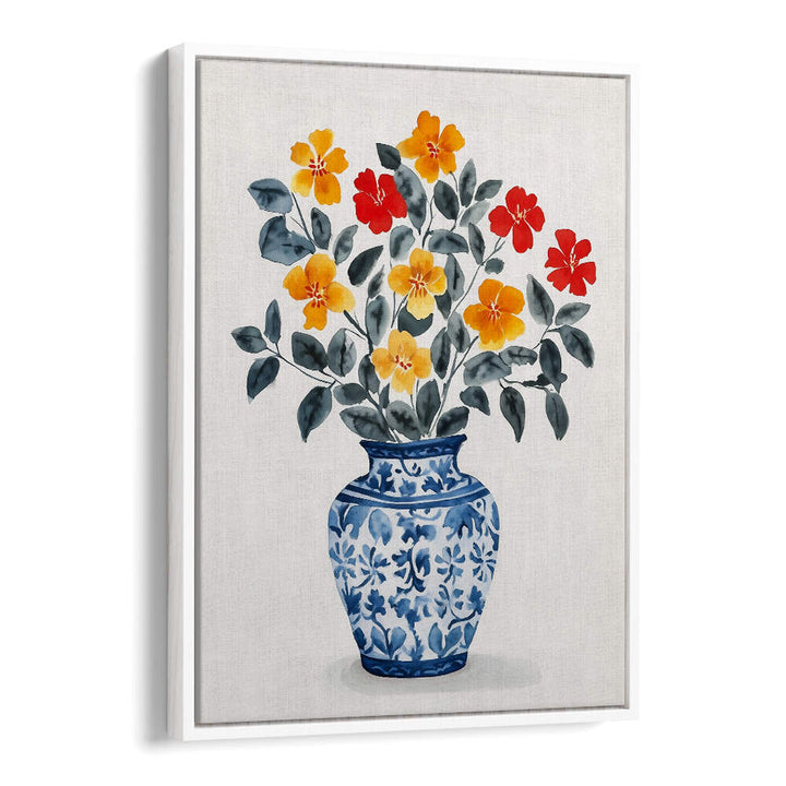 VIBRANT FLORAL VASE , FLORAL FLOWER PAINTINGS
