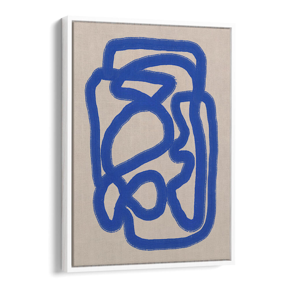 LINE ART IN COBALT BLUE IV , LINE ART PAINTINGS