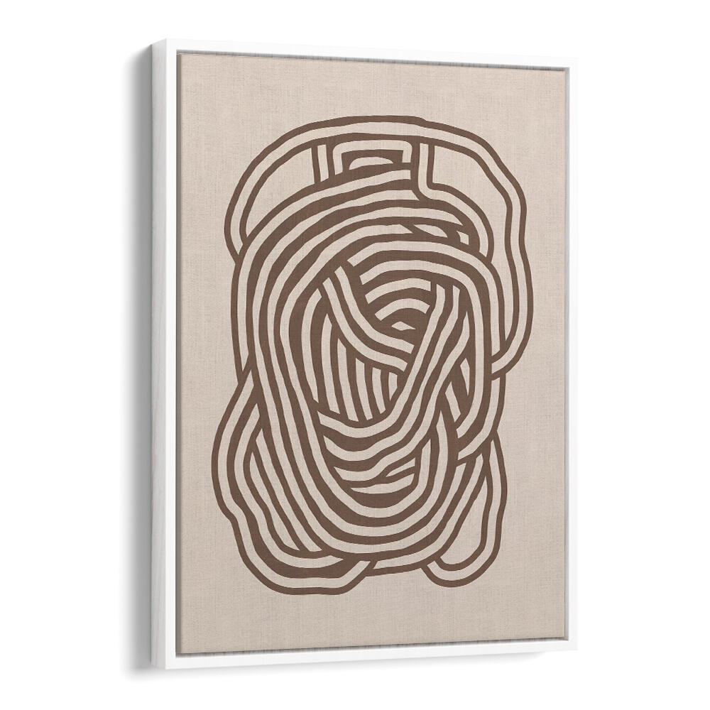 LINE ART ORGANIC SHAPE IN BEIGE , LINE ART PAINTINGS