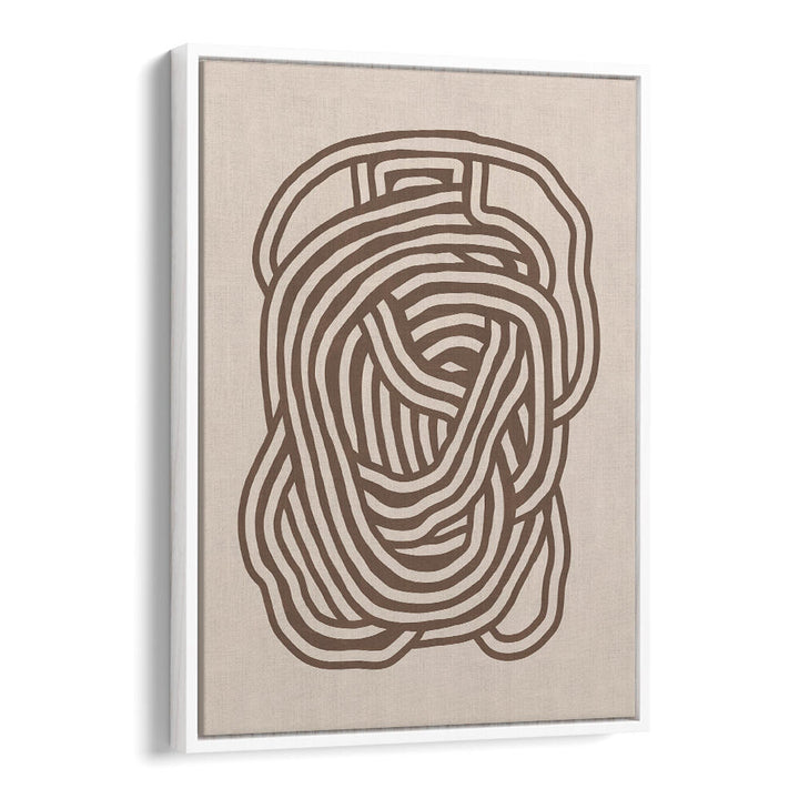 LINE ART ORGANIC SHAPE IN BEIGE , LINE ART PAINTINGS