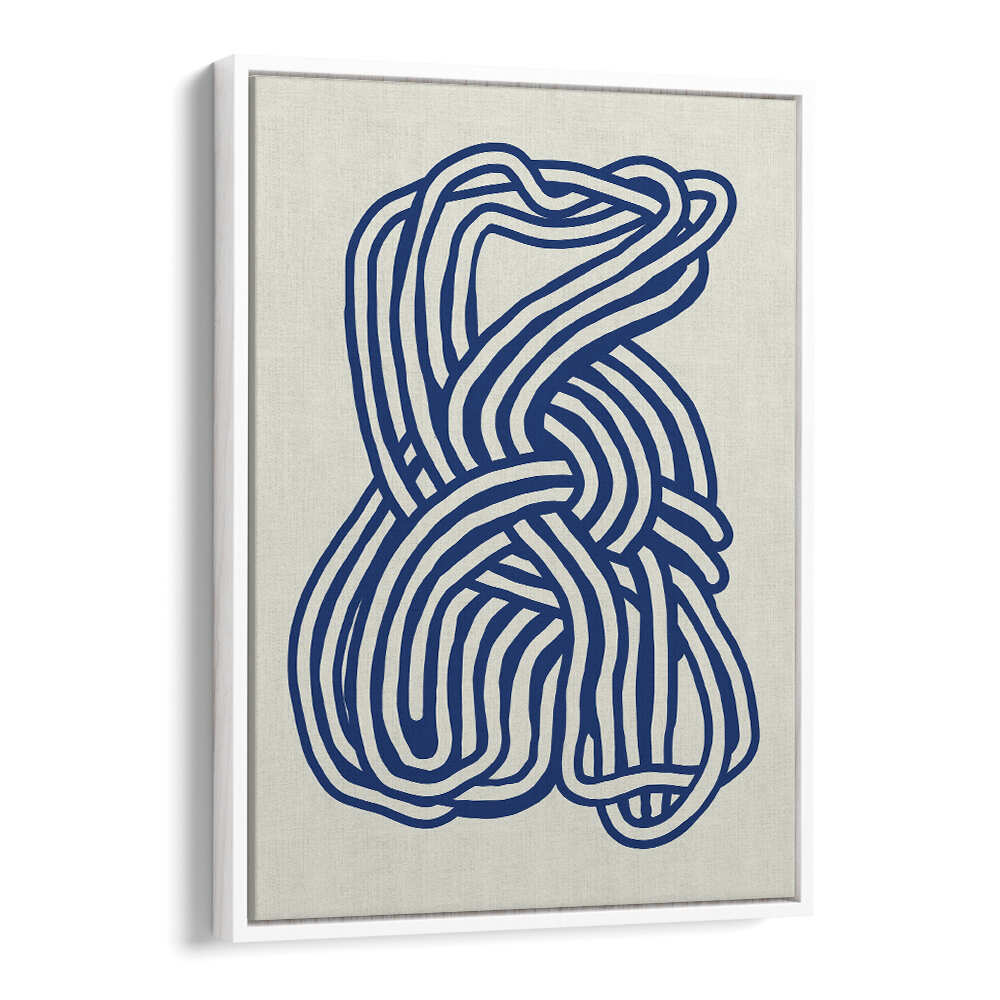 LINE ART ORGANIC SHAPE IN BLUE II  , LINE ART PAINTINGS