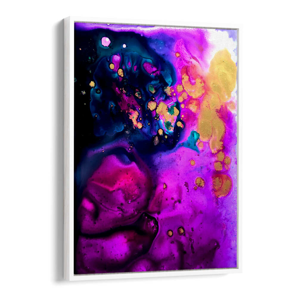 MAGENTA AND GOLD TOPOGRAPHY , ABSTRACT PAINTINGS