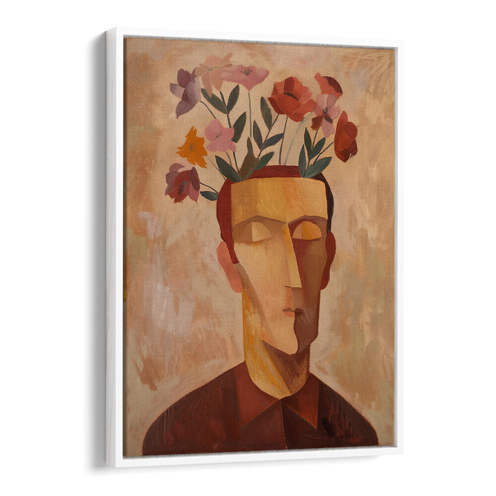 MAN WITH FLOWERS , PORTRAITS & FIGURATIVE ILLUSTRATIONS