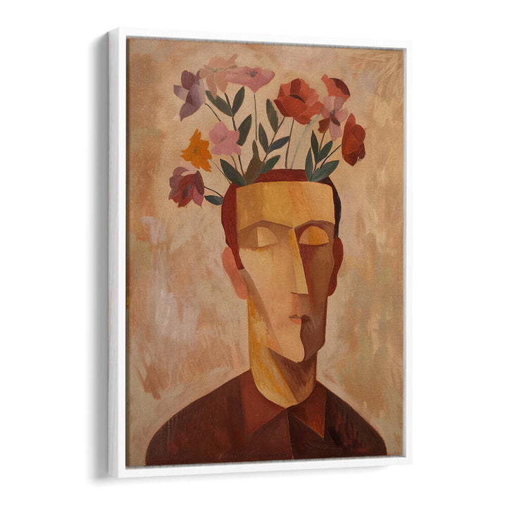 MAN WITH FLOWERS , PORTRAITS & FIGURATIVE ILLUSTRATIONS