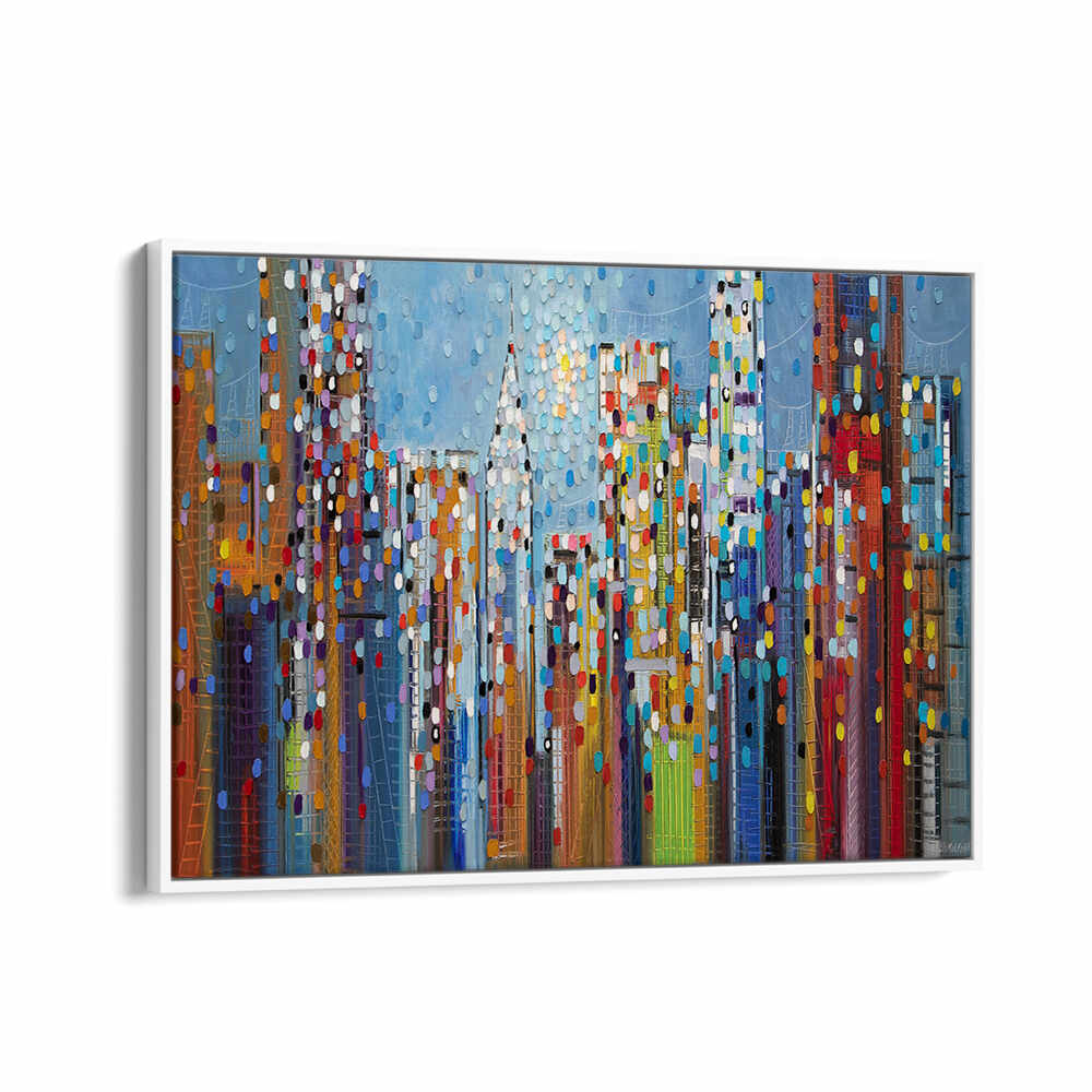 MANHATTAN SKYLINE , MODERN IMPRESSIONISM PAINTINGS