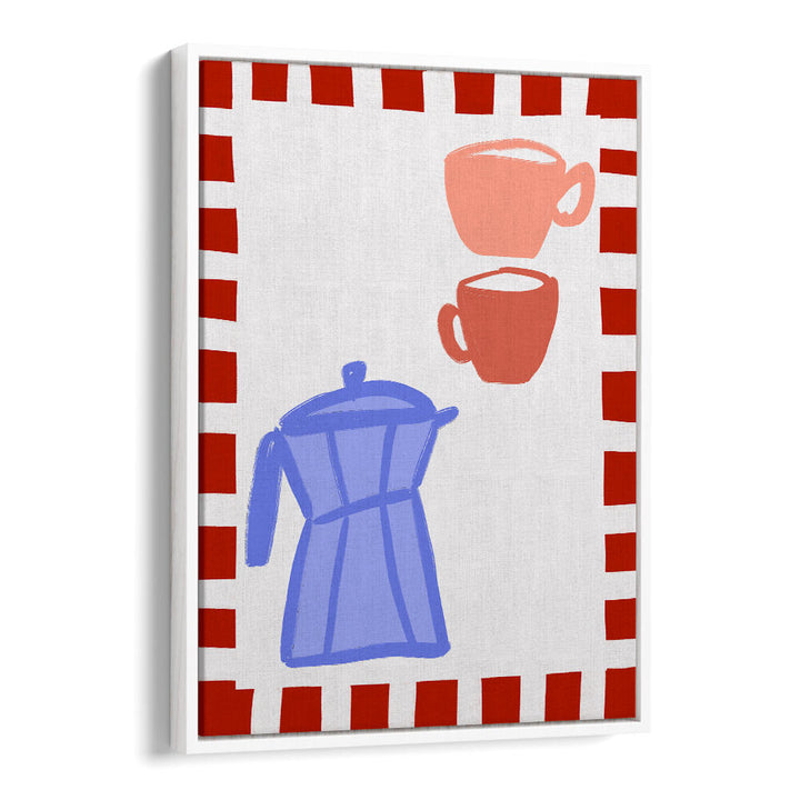 MINIMALIST BLUE COFFEE POT , KITCHEN POSTERS