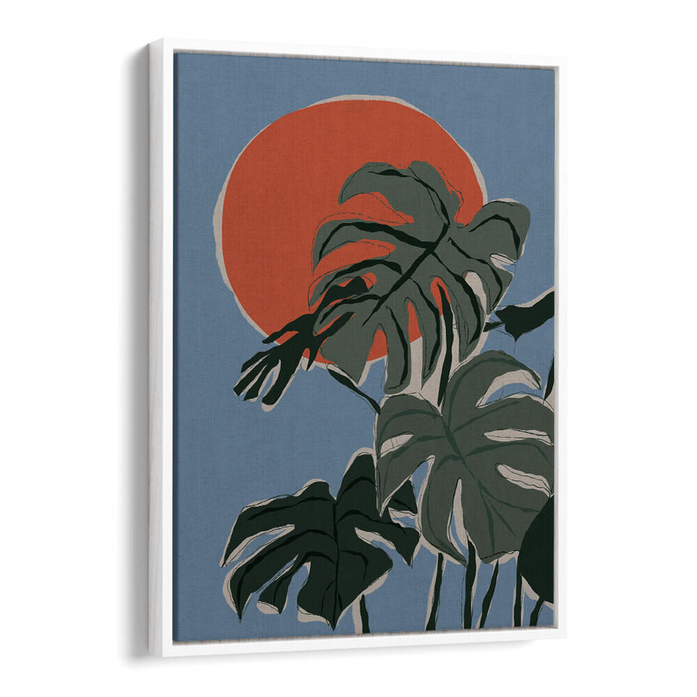 MONSTERA SUNSET , BOHO ART PAINTINGS