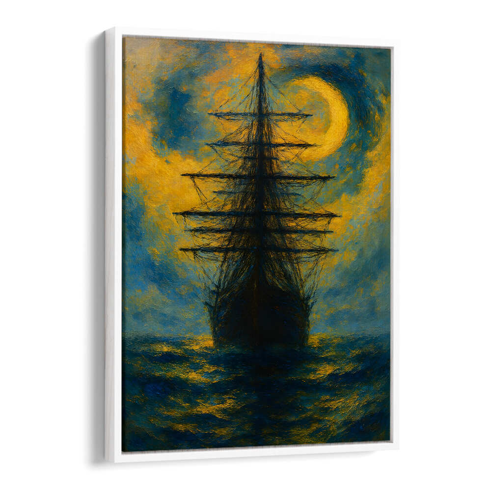 MOONLIT MAST , EXPRESSIONISM PAINTINGS