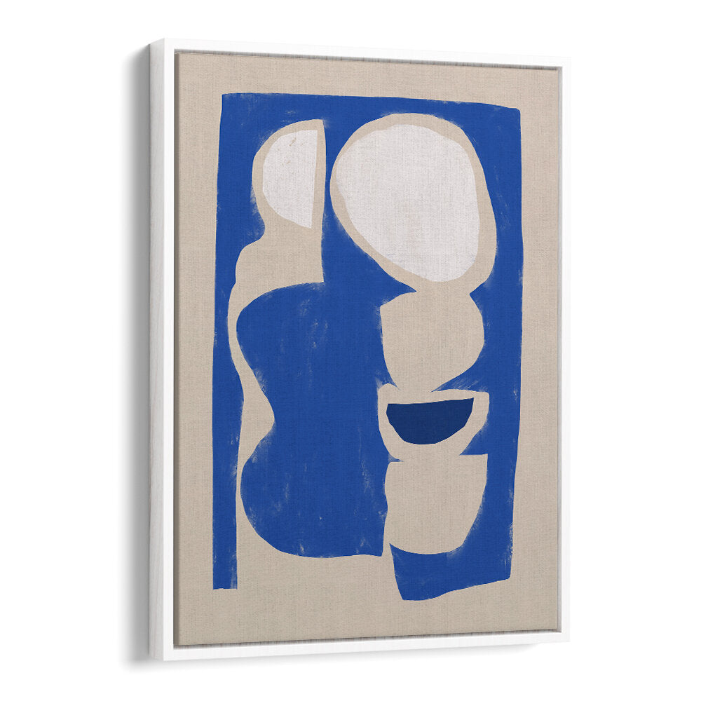 ORGANIC SHAPE CUT OUT IN BLUE , ABSTRACT PAINTINGS