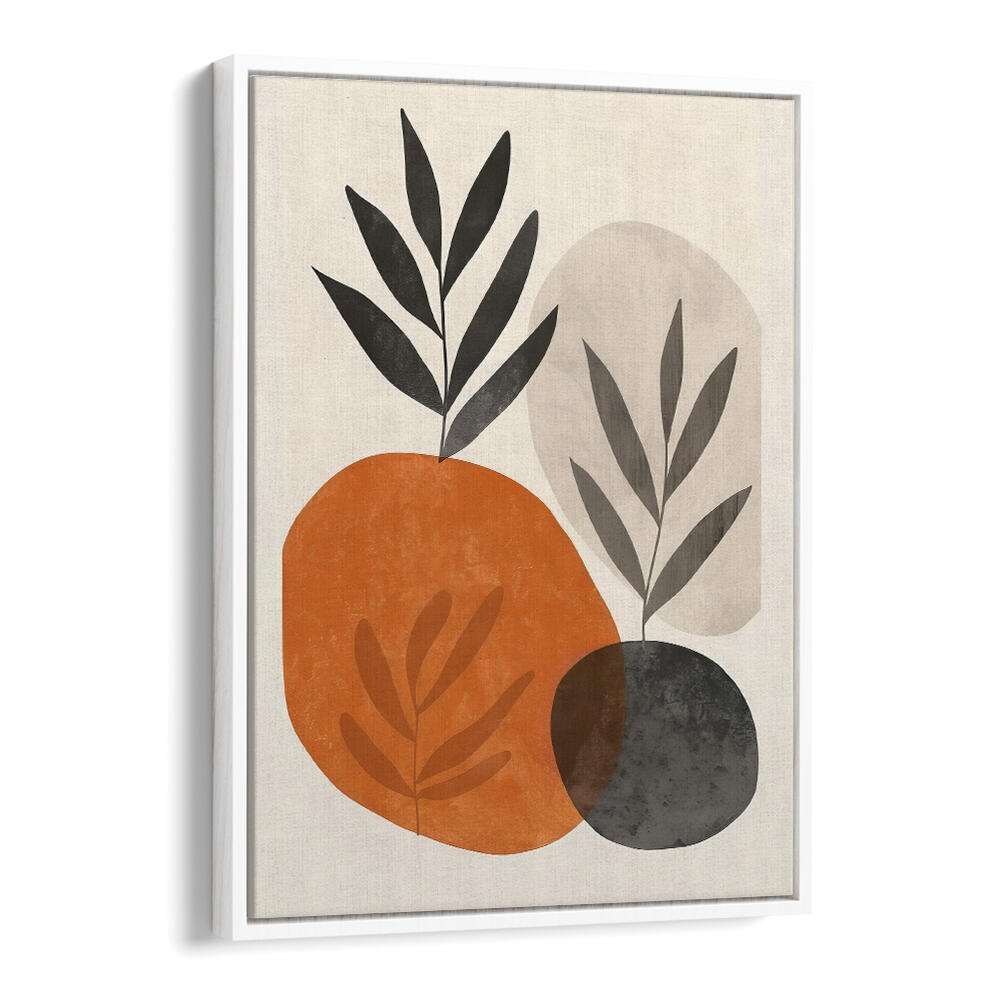 PAINTED SHAPES AND PLANTS III , BOHO ART PAINTINGS