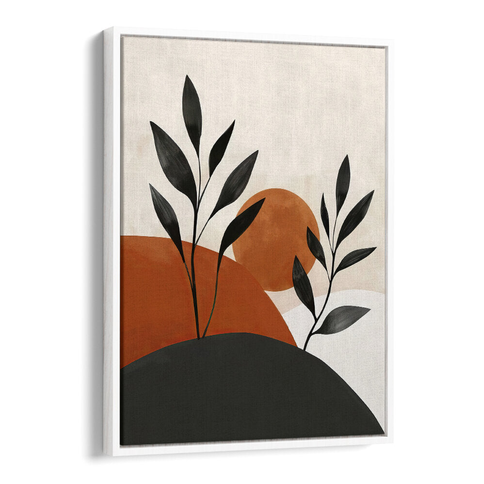 PAINTED SHAPES AND PLANTS I , BOHO ART PAINTINGS