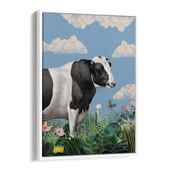 PORTRAITS OF HAPPY COWS , ANIMAL PAINTINGS