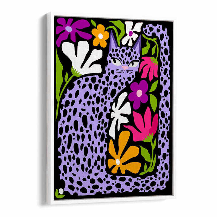 PURPLE CAT IN HIDING , FASHION POSTERS