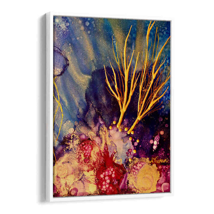 Vibrant colors and ocean-inspired design in RADIANT REEF I, BEACH PAINTINGS, perfect for coastal home decor.