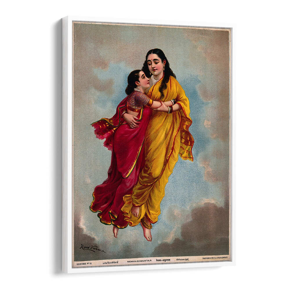 SAKUNTALA AND HER MOTHER FLY TOWARDS HEAVEN