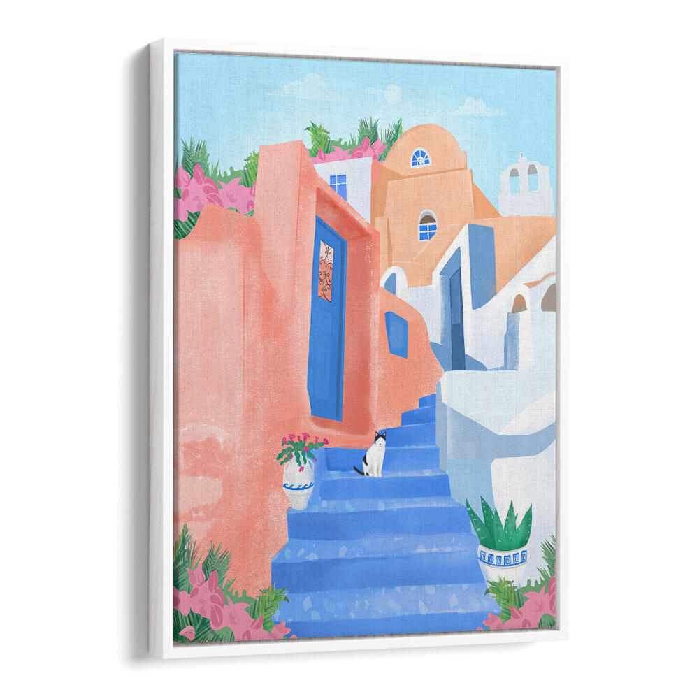 SANTORINI STREET , TRAVEL POSTERS