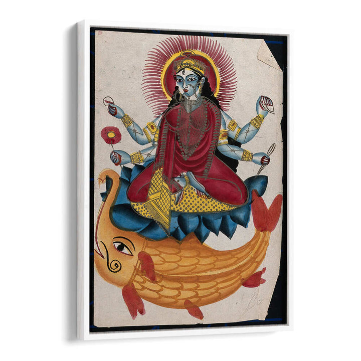 SARASWATI SITTING ON A LOTUS