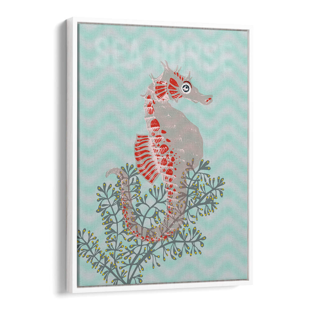 Vibrant SEA LIFE LOBSTER I, BEACH PAINTINGS showcasing a lobster against soft waves, perfect for ocean-themed decor.
