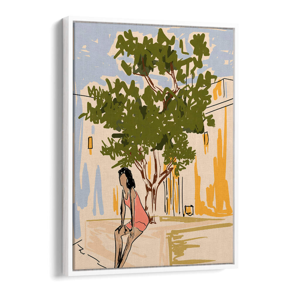 SERENE COURTYARD PAUSE , FASHION POSTERS