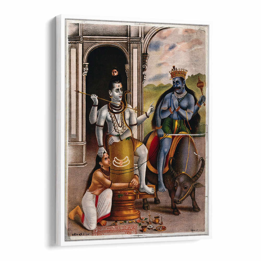 SHIVA STANDING ON A LINGUM