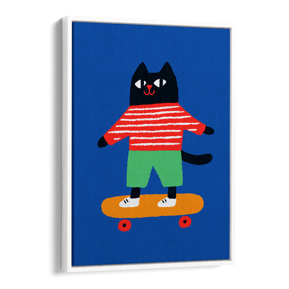SKATING CAT , KIDS ROOM PAINTINGS