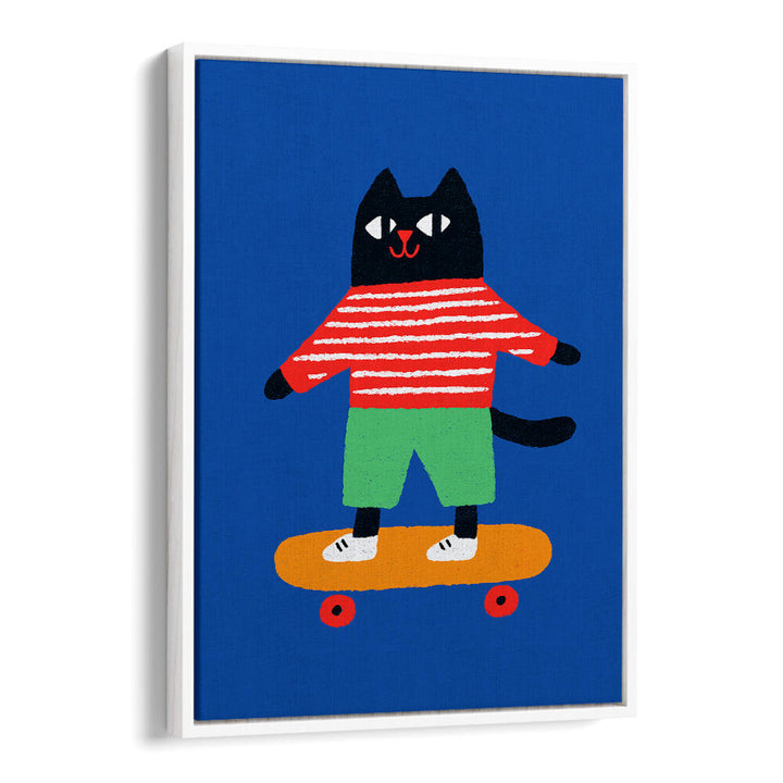 SKATING CAT , KIDS ROOM PAINTINGS