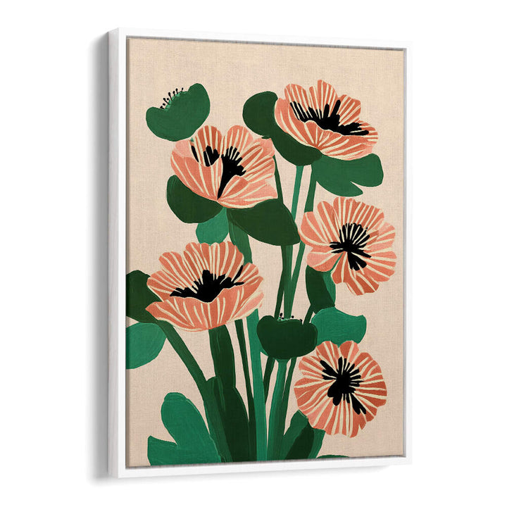 MODERN WILD POPPIES , FLORAL FLOWER PAINTINGS