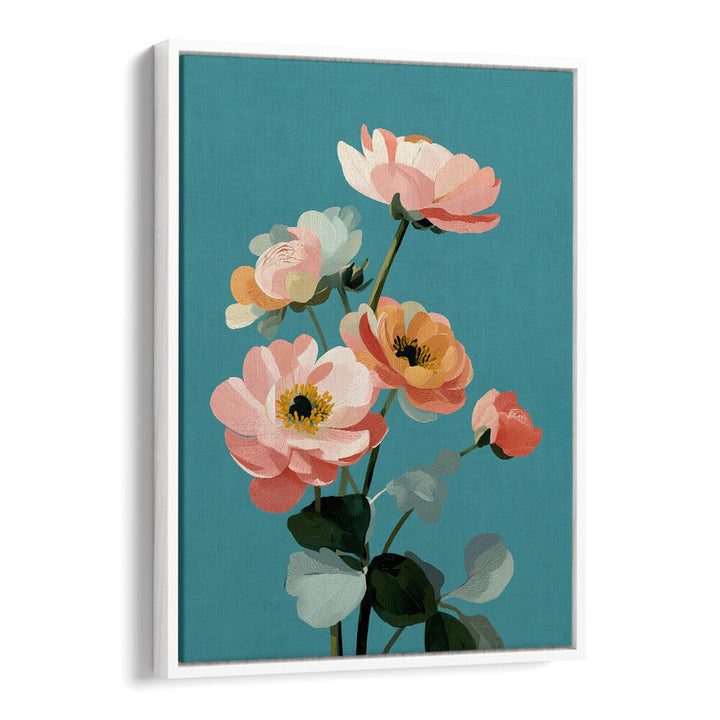 SOFT SPRING BOTANICALS , FLORAL FLOWER PAINTINGS