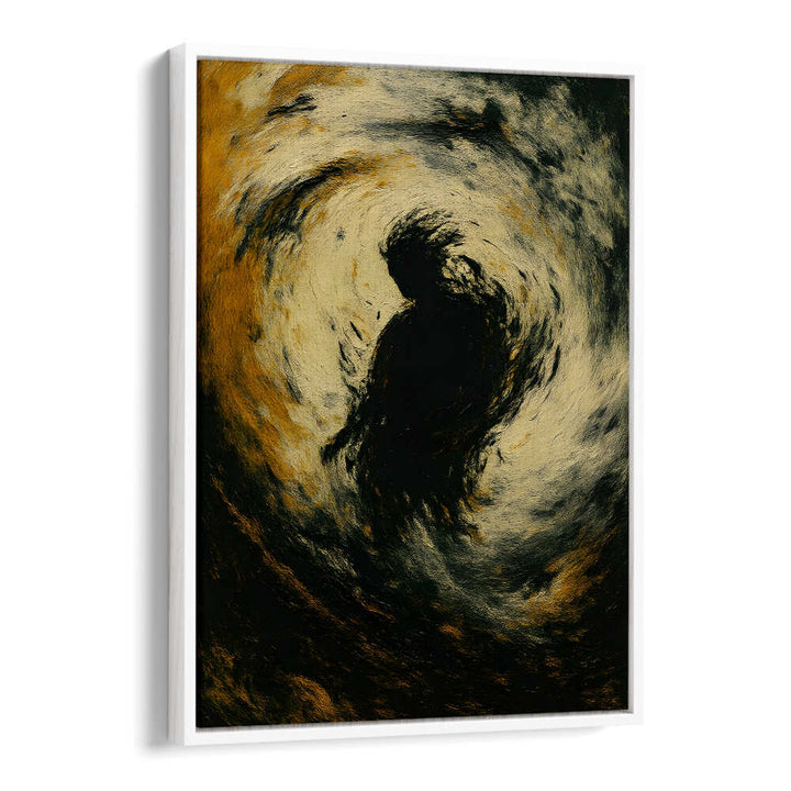 SOLITARY WHITE DRESS , EXPRESSIONISM PAINTINGS