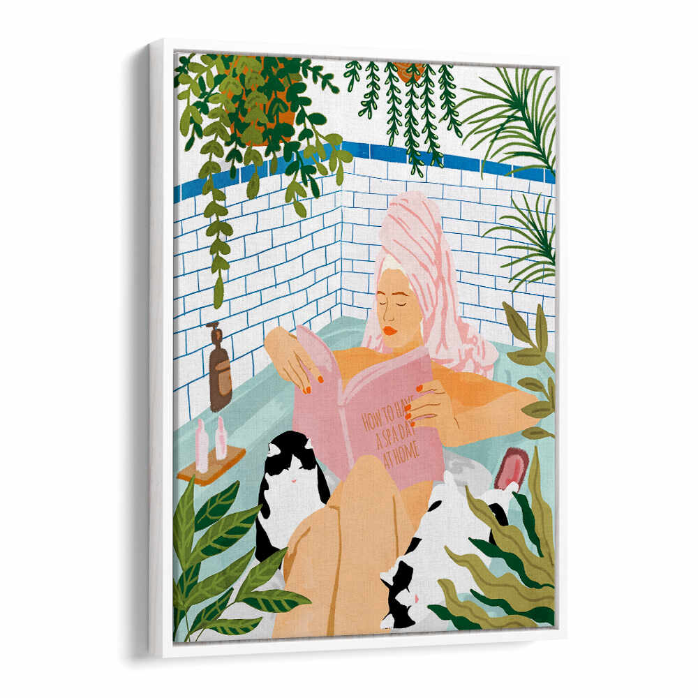 SPA DAY AT HOME , PORTRAITS & FIGURATIVE ILLUSTRATIONS