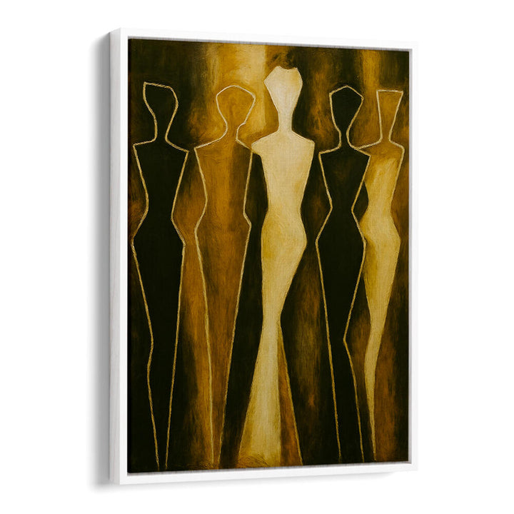 STATUES IN THE GLOW , EXPRESSIONISM PAINTINGS