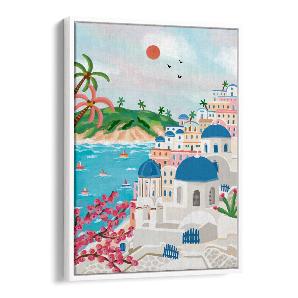 SUMMER IN SANTORINI , TRAVEL POSTERS