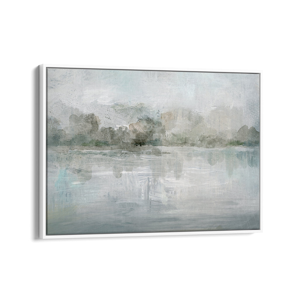 Serene TRANQUIL MISTY LAKE, LANDSCAPE PAINTINGS bring calm beauty to your space, perfect for nature lovers.