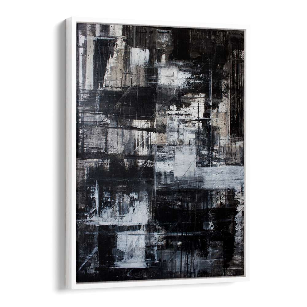 TEXTURED BLACK WHITE ABSTRACT