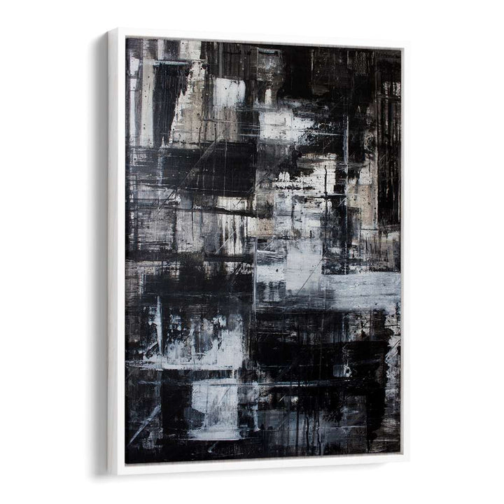 TEXTURED BLACK WHITE ABSTRACT